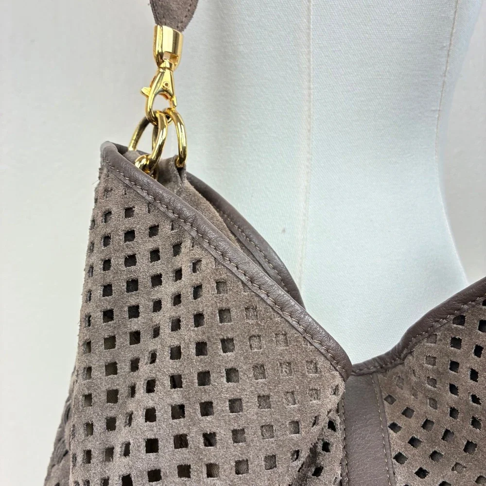 Hotel Particulier Italy Suede Bag Oversized Slouchy Genuine Leather Boho Luxury